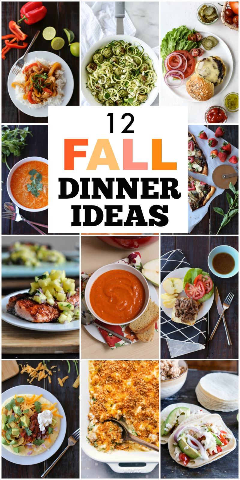 Fall Lunch Menu Ideas