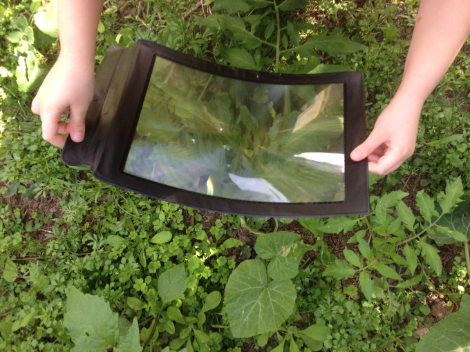 Exploring using a magnifying glass (preschool) Every Day Begins New