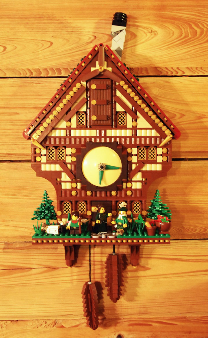 A Lego Cabin Cuckoo Clock, with Video