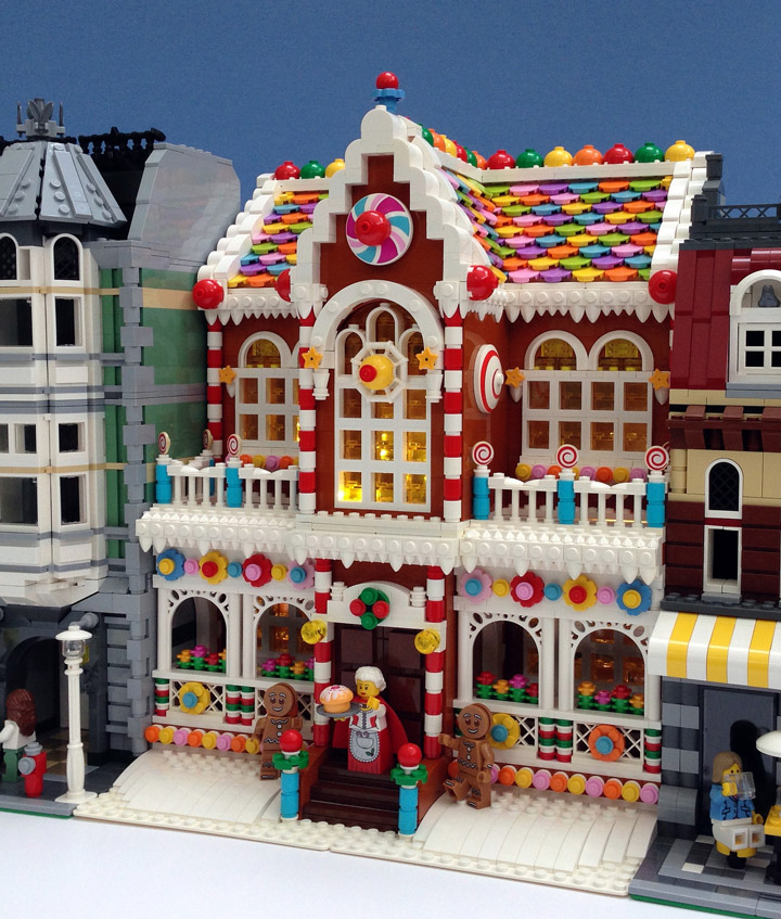 A Vibrant Lego Gingerbread House