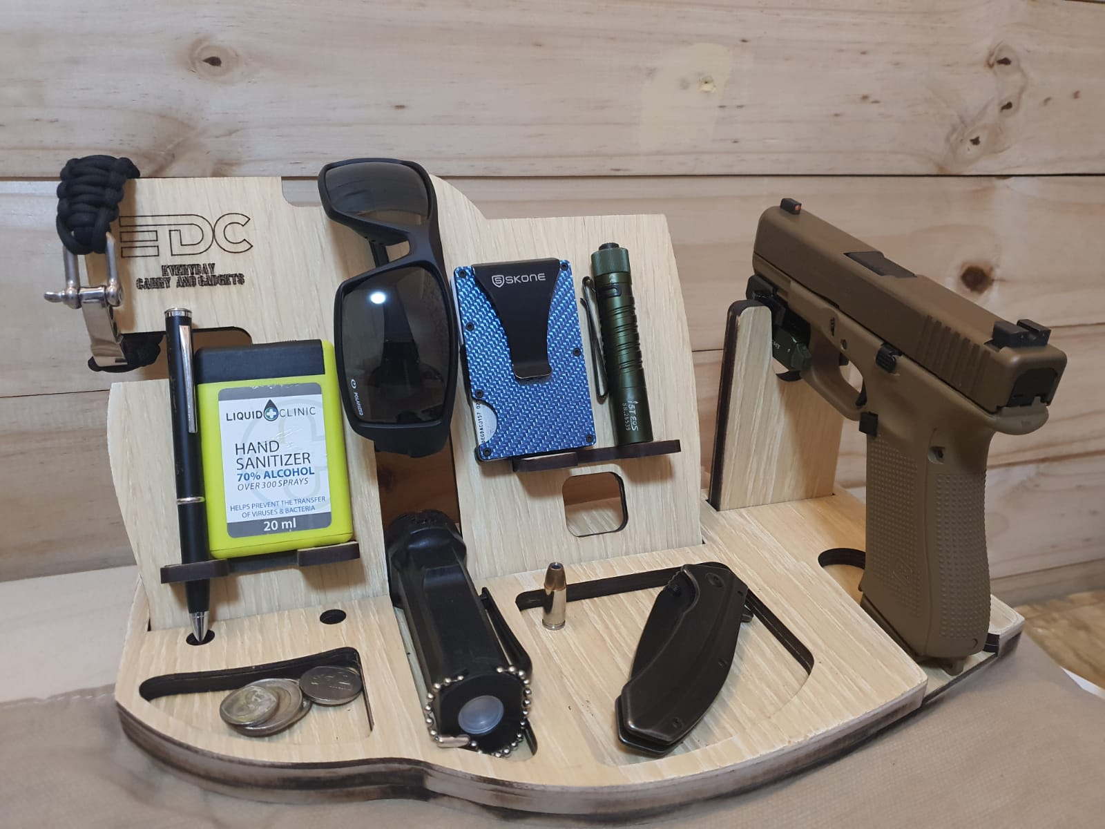 EDC Tray With Firearm Stand EDC