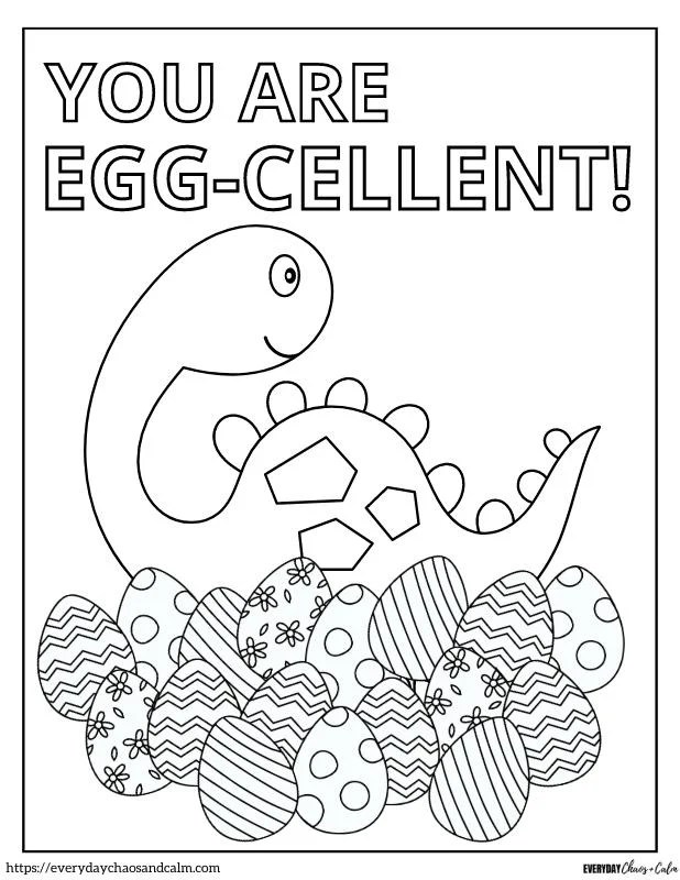 Dinosaur Egg Coloring Page