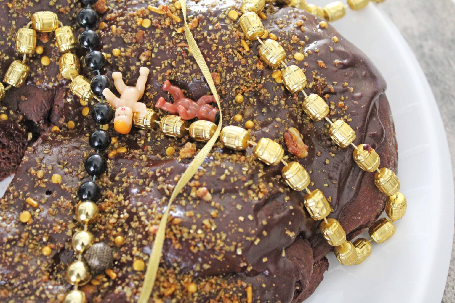 Black and Gold King Cake Everyday Creole