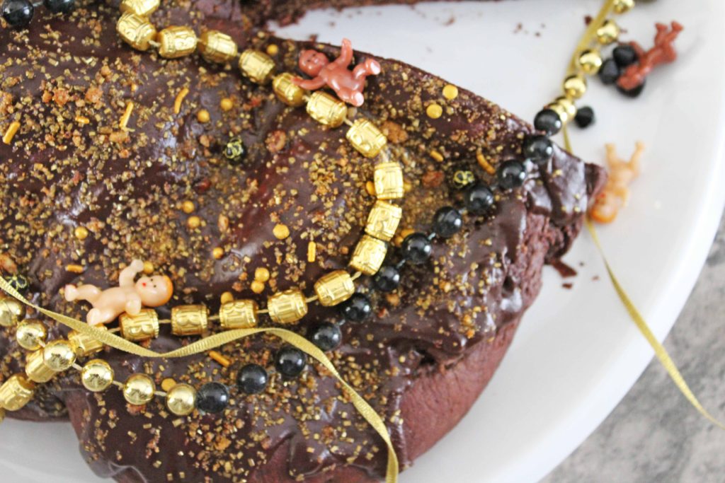 Black and Gold King Cake Everyday Creole