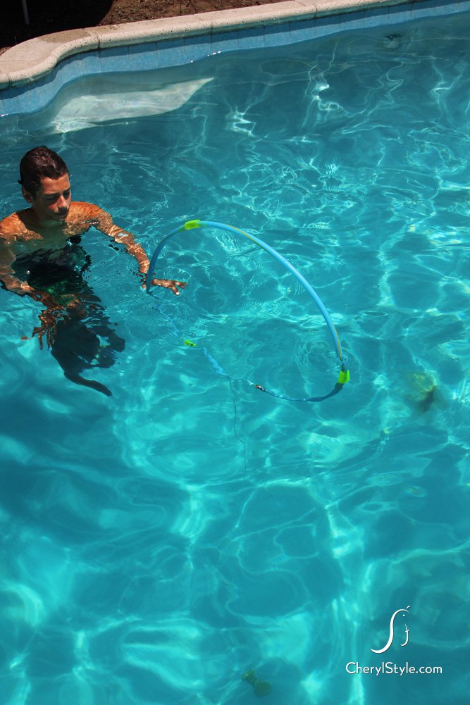 DIY hula hoop obstacle course pool game Everyday Dishes