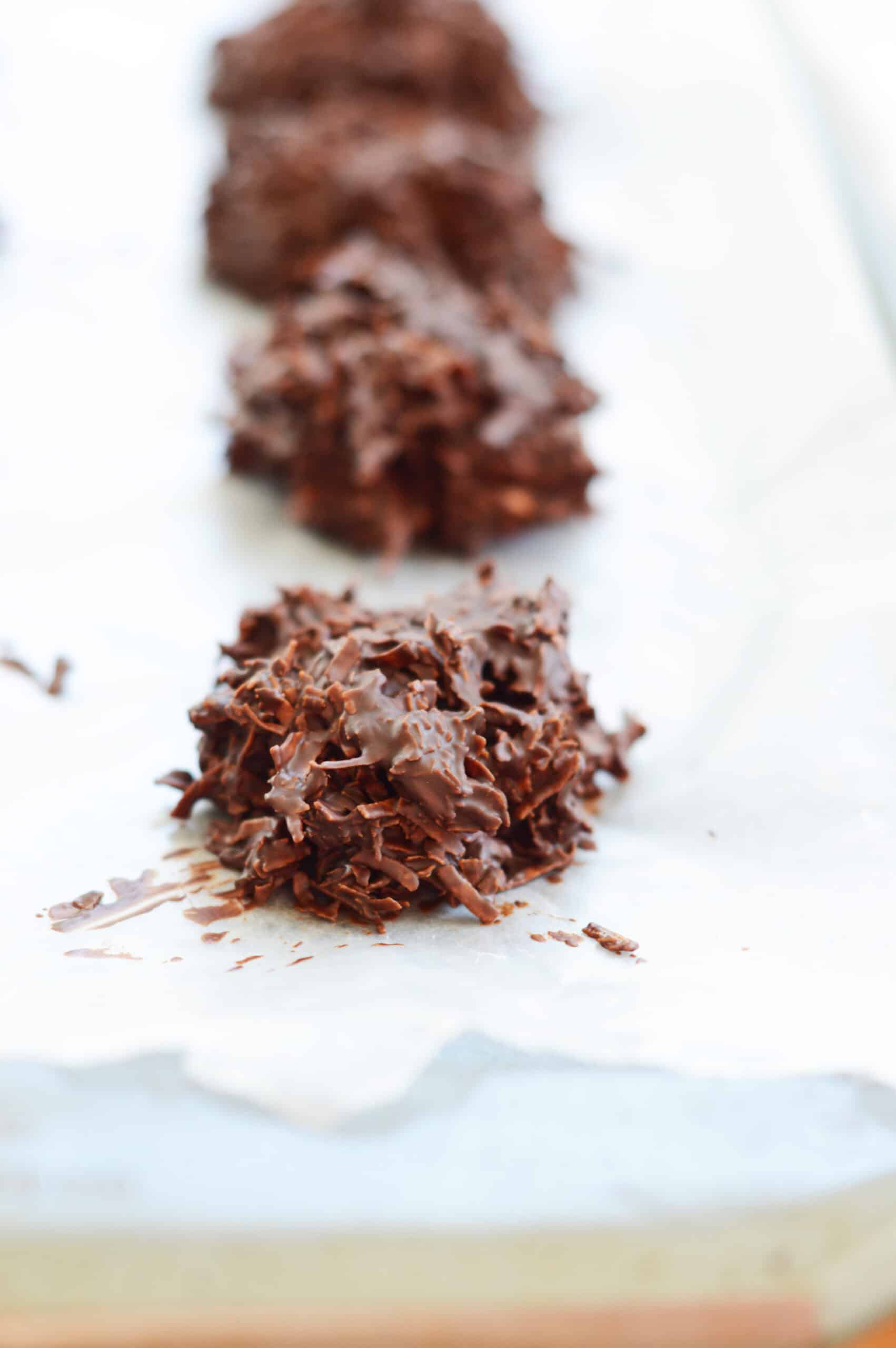 No Bake Dark Chocolate Coconut Keto Haystacks Everyday Ketogenic