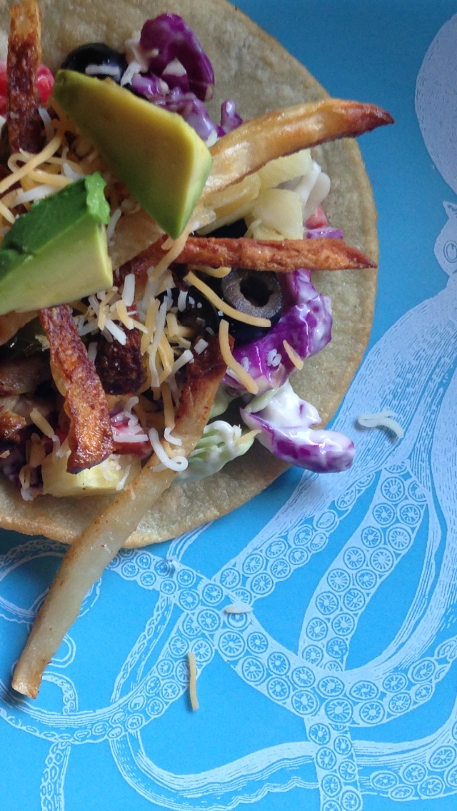 Margarita chicken tacos with Mexican fries everydaylifeinnapa