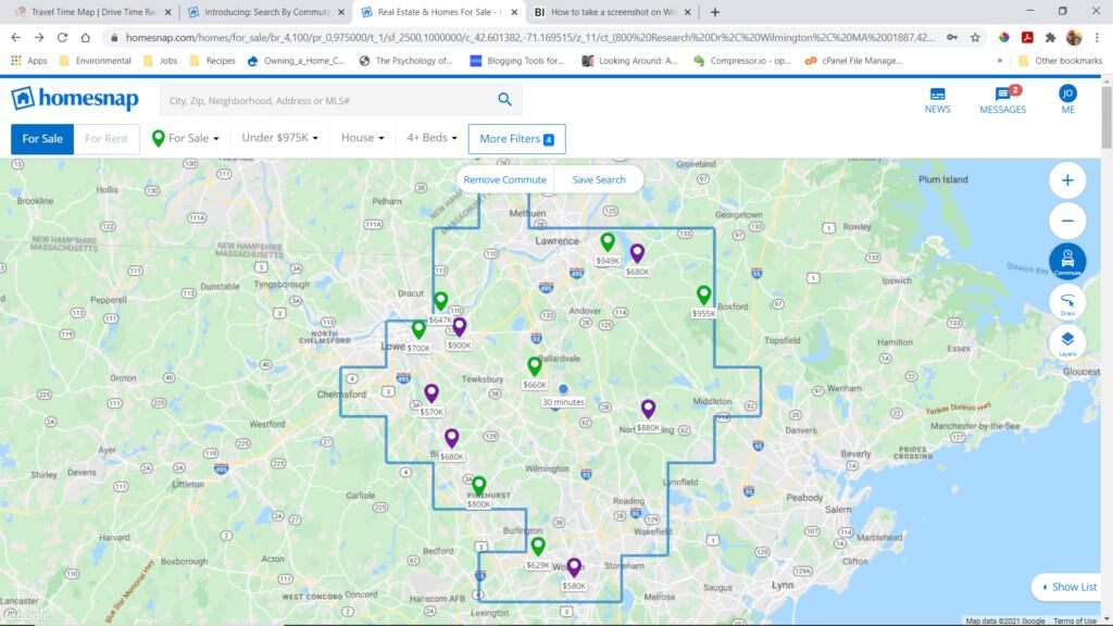 Commute Time Calculator Map 3 Free Commute Radius Maps For Homebuyers - Everyday Old House