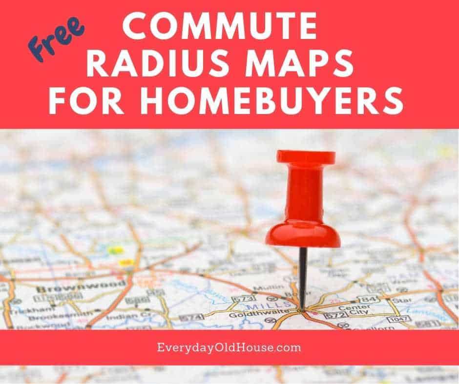Commute Time Calculator Map 3 Free Commute Radius Maps For Homebuyers - Everyday Old House