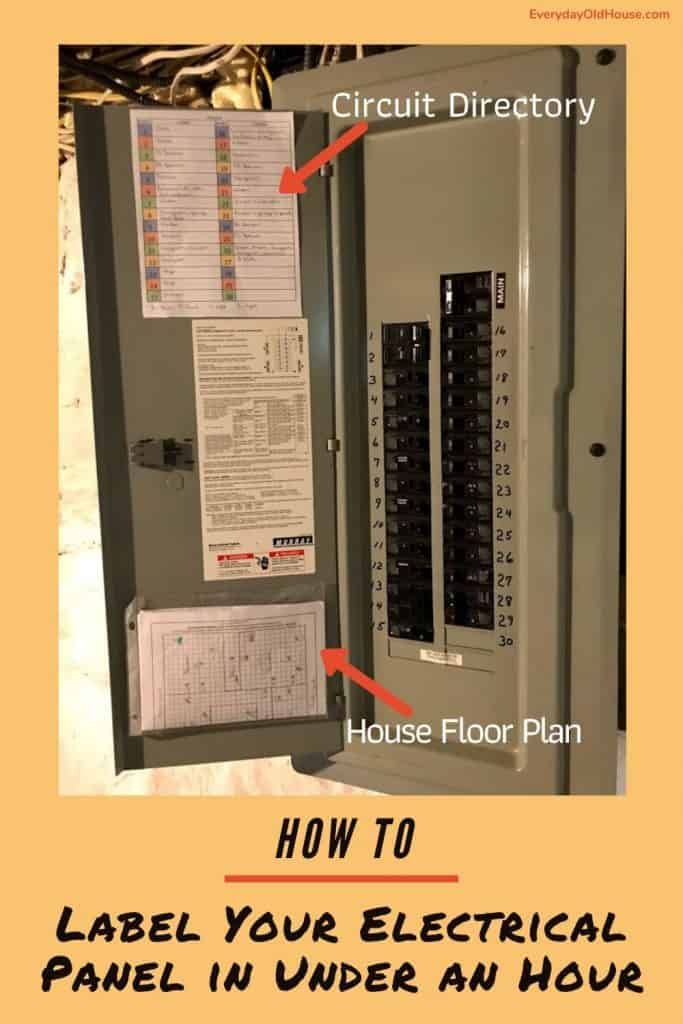 How To Quickly Label A Home Electrical Panel Directory Everyday Old House