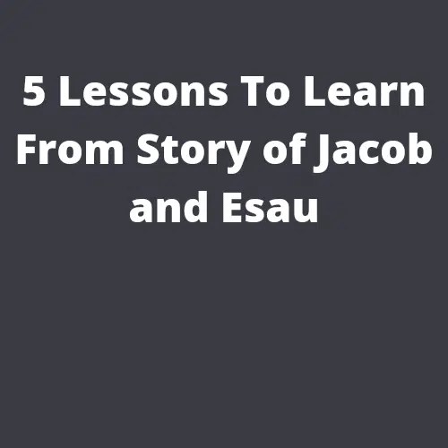 5 Lessons To Learn From The Story of Jacob and Esau Everyday Prayer Guide