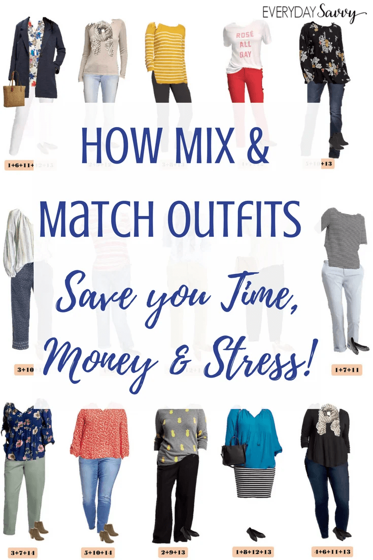How Mix & Match Cute Simple Outfits Save Time, Money & Stress