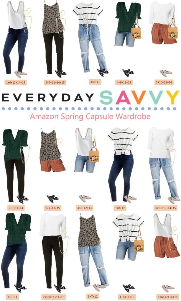 Amazon Spring Outfits Capsule Wardrobe Everyday Savvy