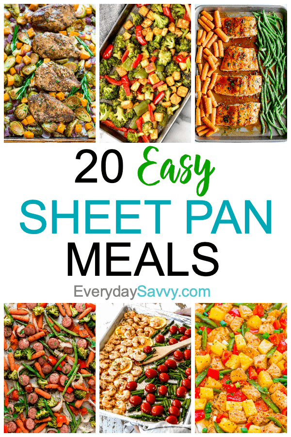 20 Easy Sheet Pan Meals/ One Pan Sheet Meals Everyday Savvy
