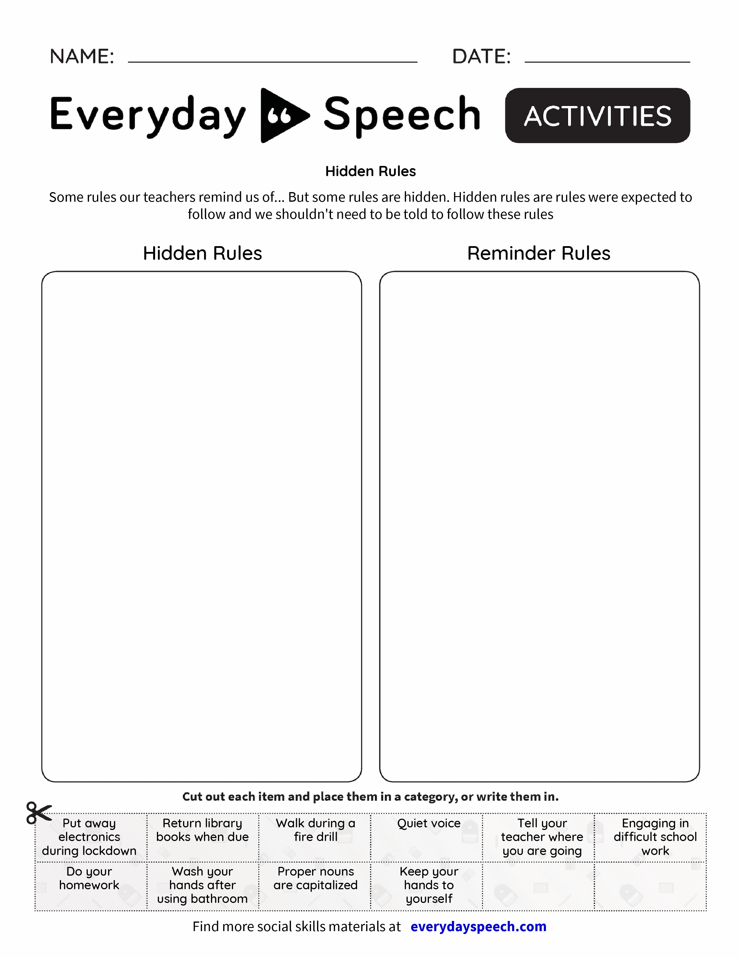 Hidden Rules Everyday Speech Everyday Speech