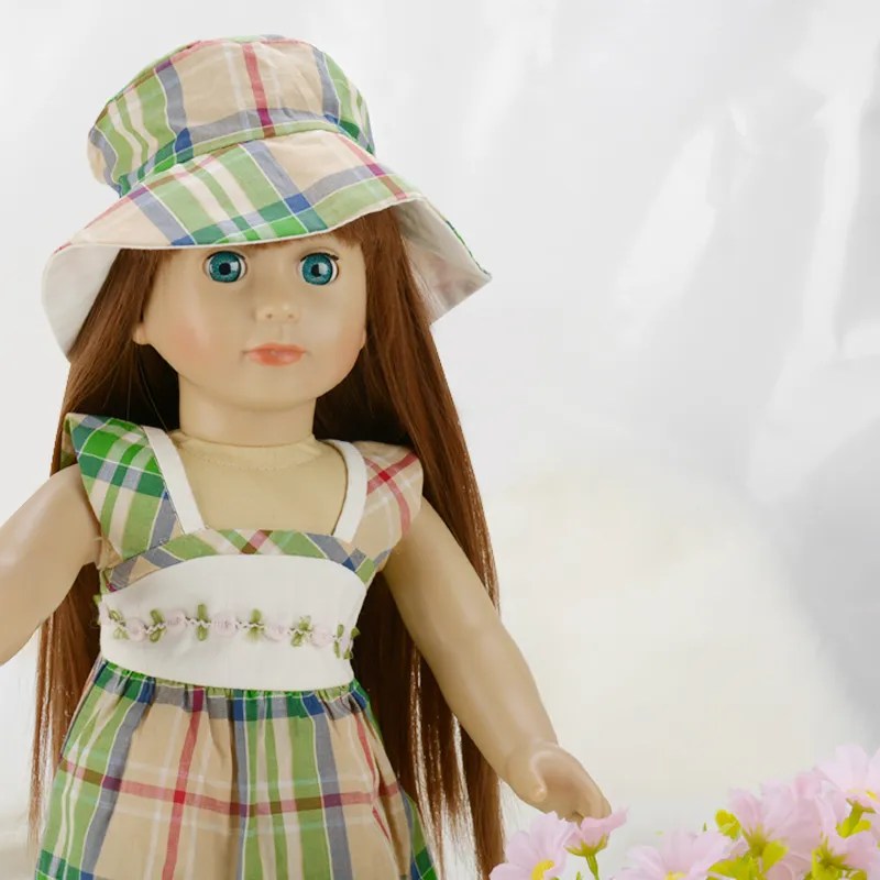 Lifelike Cute American Doll with Fabric Body Vinyl doll factory