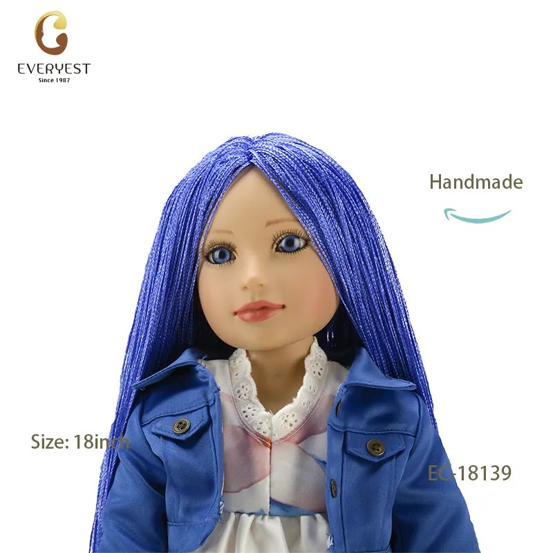 Wholesale Custom 18 inch vinyl doll american doll shop with special braid hair American girl