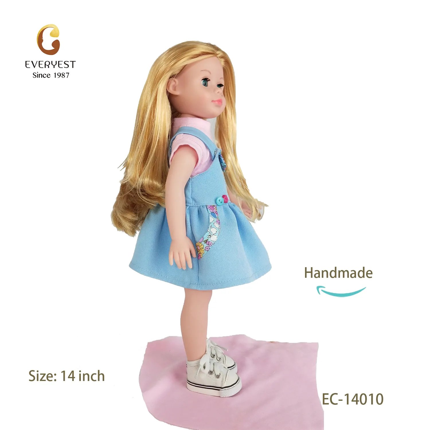 Small size Full vinyl body 14 Inch American Girl Doll EC14010