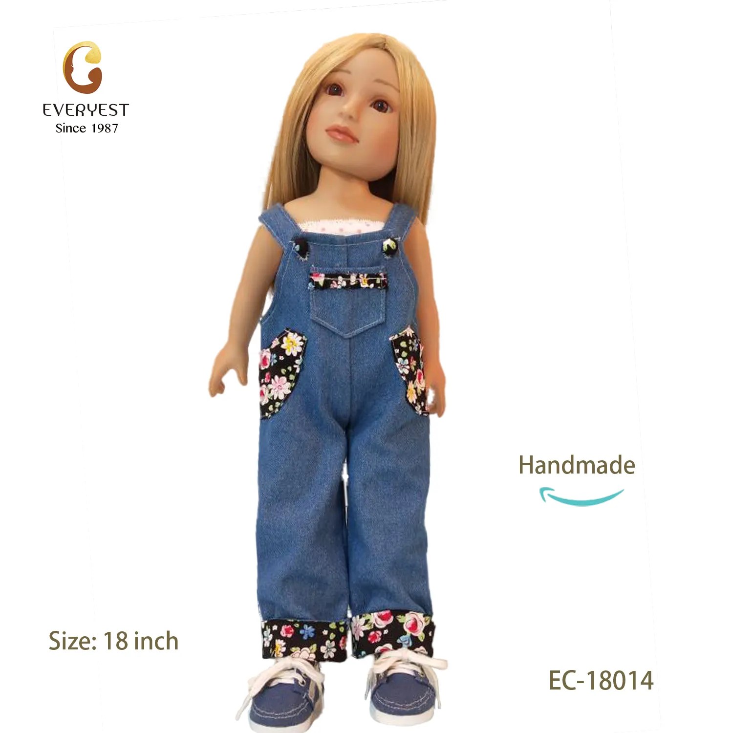 New Arrival 18 Inch Full Vinyl American Girl Doll with Fashion