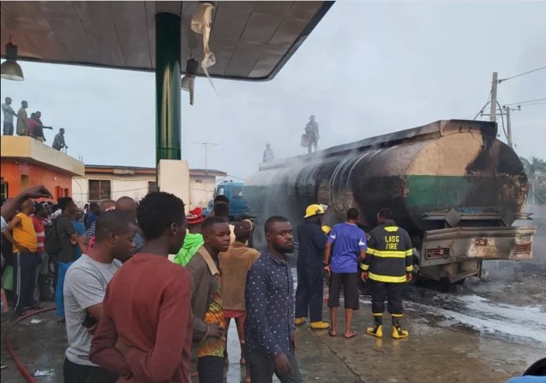 Double Trouble In Lagos As Tanker Explodes, Building Collapses EveryEvery