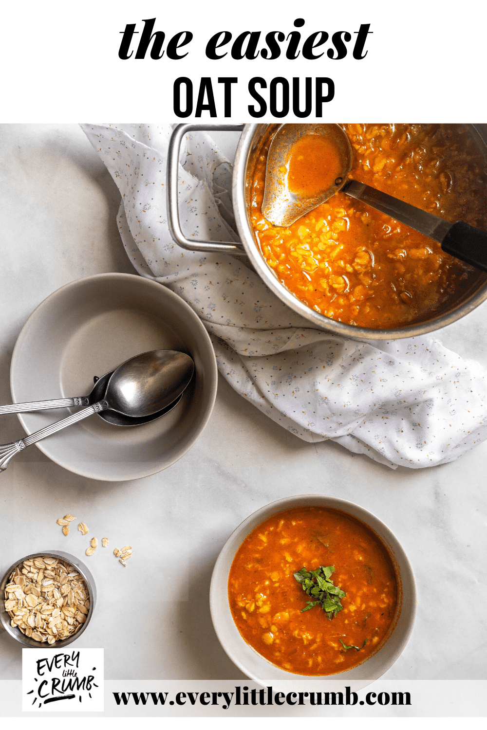 Oat Soup شوربة الشوفان Every Little Crumb Tomato and Oat soup