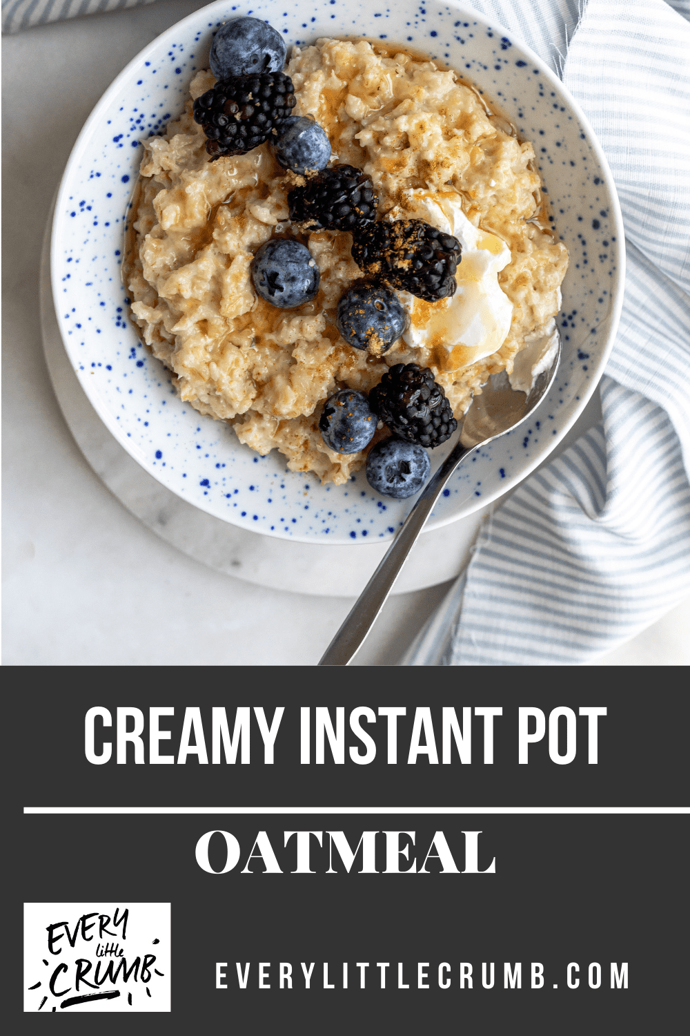 Instant Pot Oatmeal Every Little Crumb old fashioned or steel cut oats Every Little Crumb
