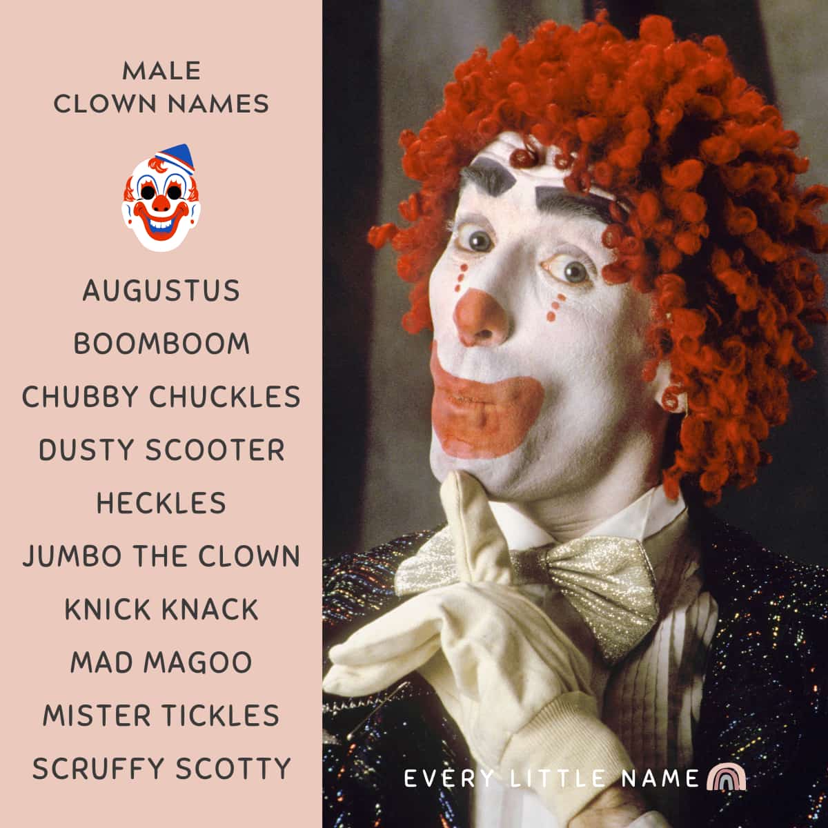 220+ Best Clown Names (Classic, Funny, and Scary) Every Little Name