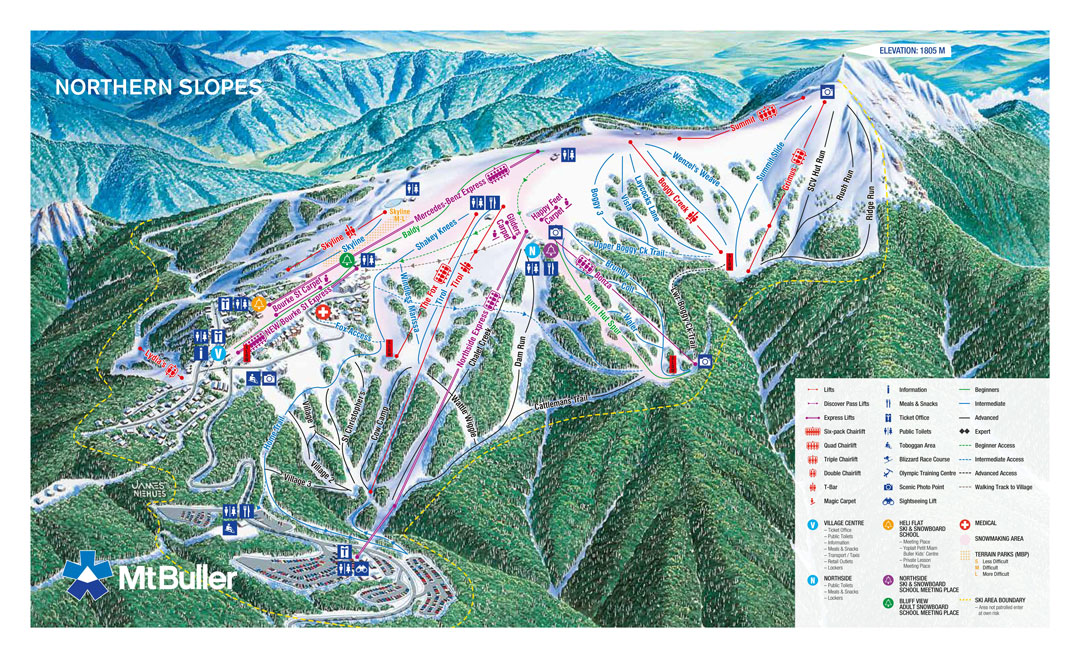 Mt Buller Map Mt Buller Resort Maps _ Map of mt buller, vic 3723