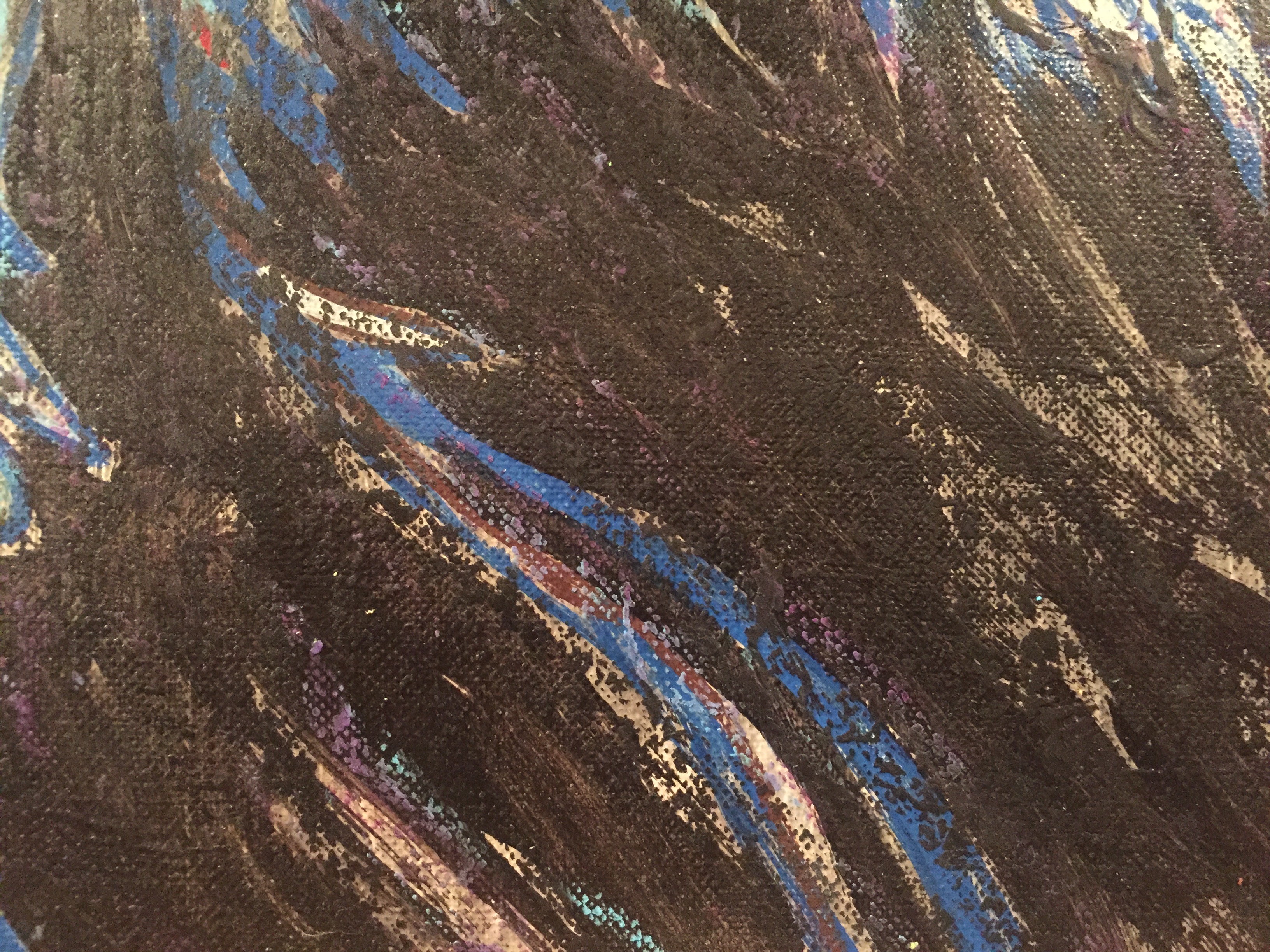 Matte black paint strokes on canvas Free Textures