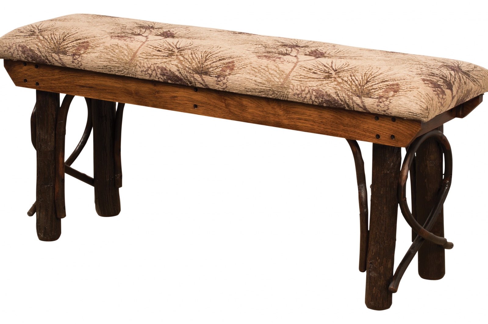 Solid Bench with Fabric (301) — Everything Amish