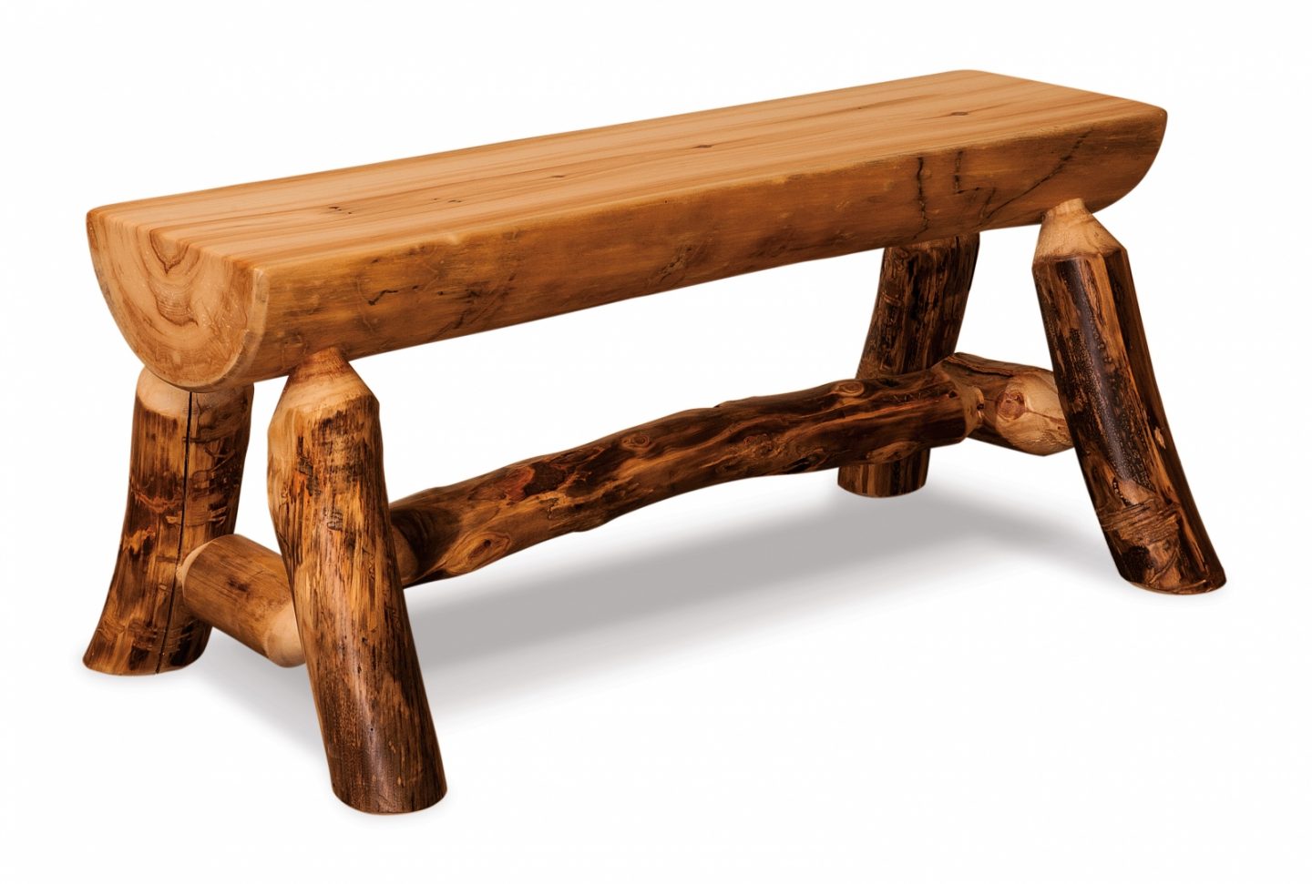 Aspen Half Log Bench — Everything Amish