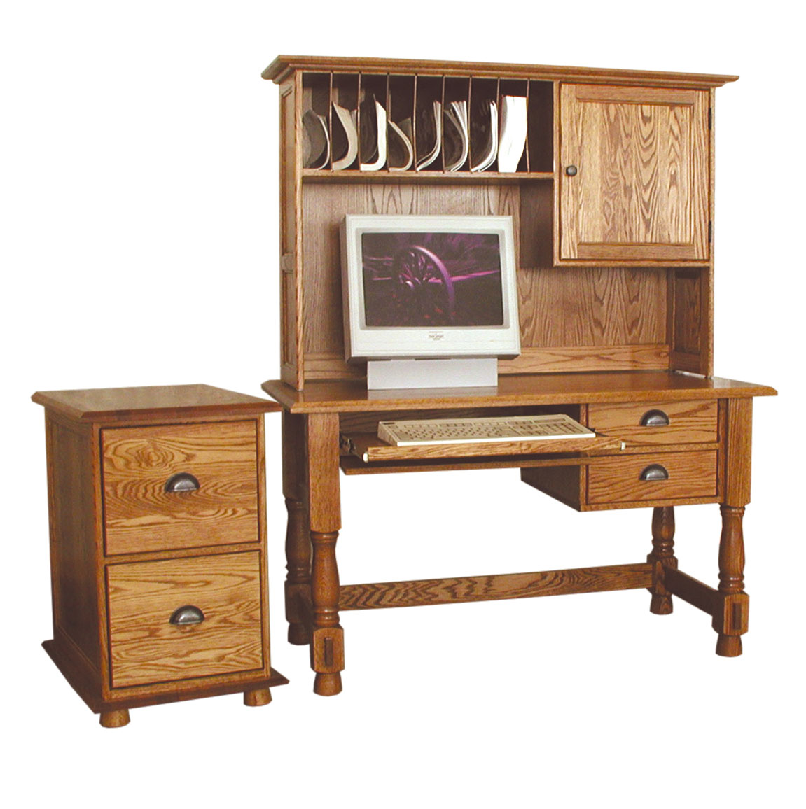 Lincoln Computer Desk with File — Everything Amish