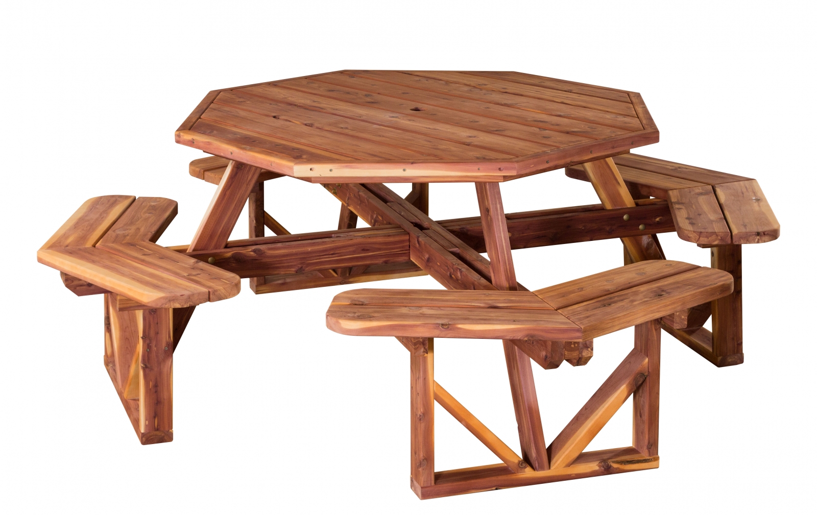 Cedar Octagon Picnic Table — Everything Amish