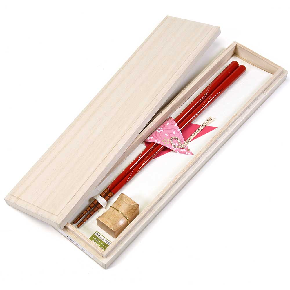 Bonfire Red Chopsticks Gift Set