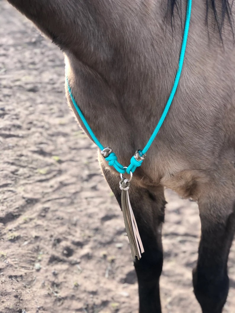 Soft Rope Liberty Bridleless Tackles Horse Riding Neck Rope with Fringe EverythingEQ