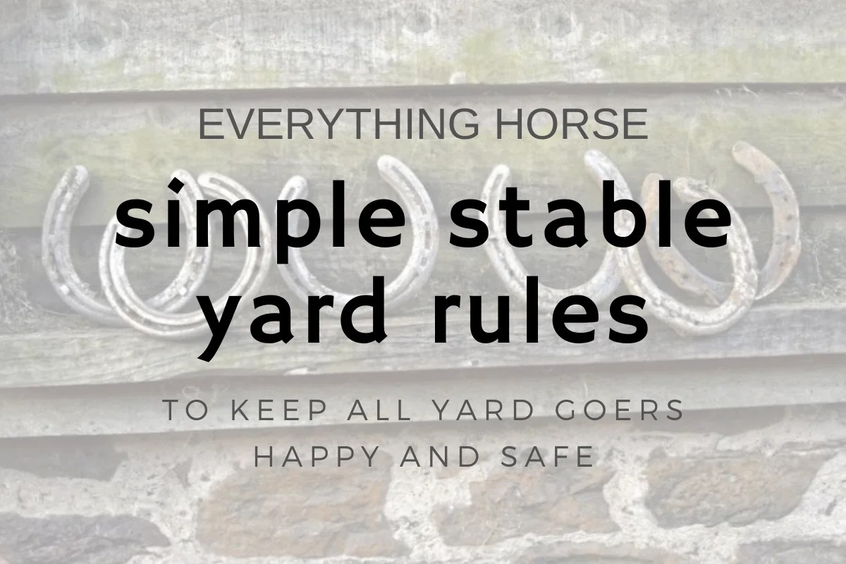 Simple Stable Yard Rules