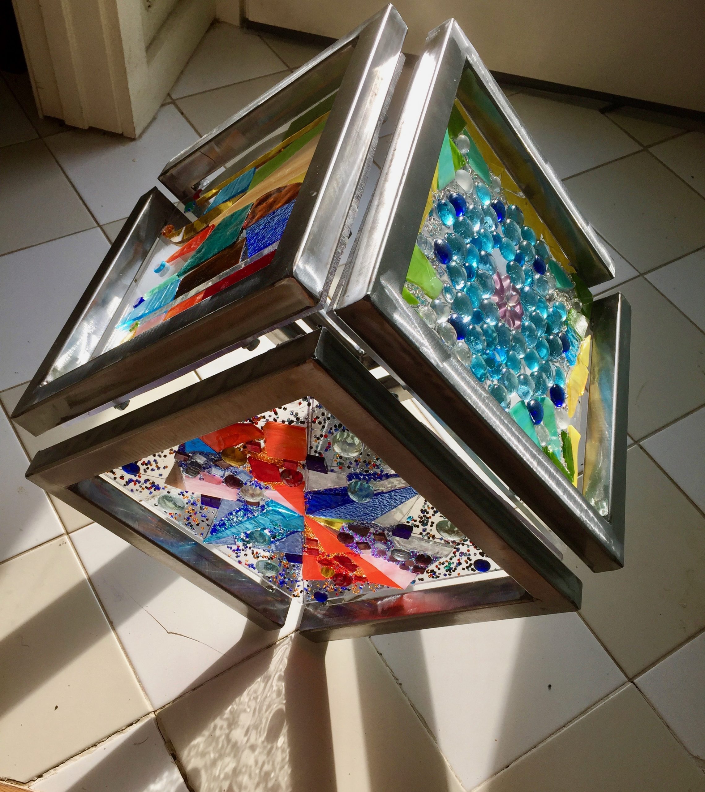 Infinity Cube Table Everything Metal and Wood