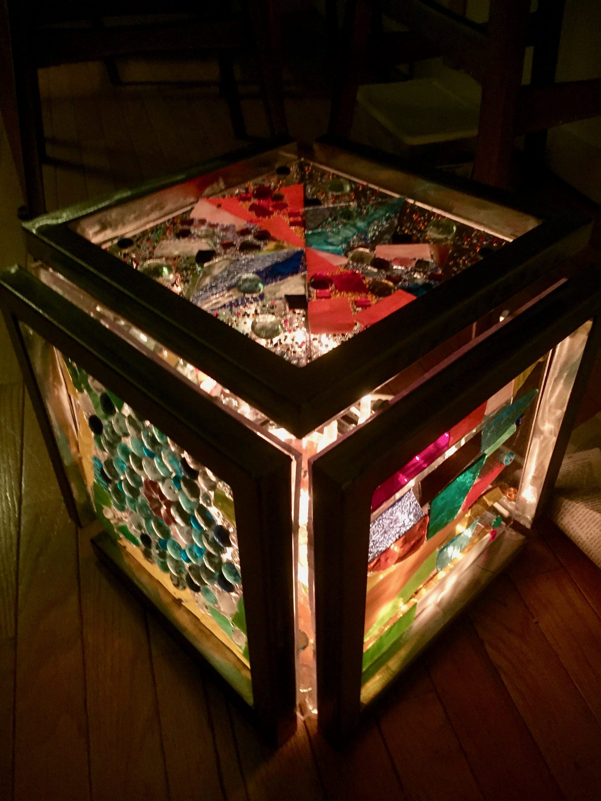 Infinity Cube Table Everything Metal and Wood