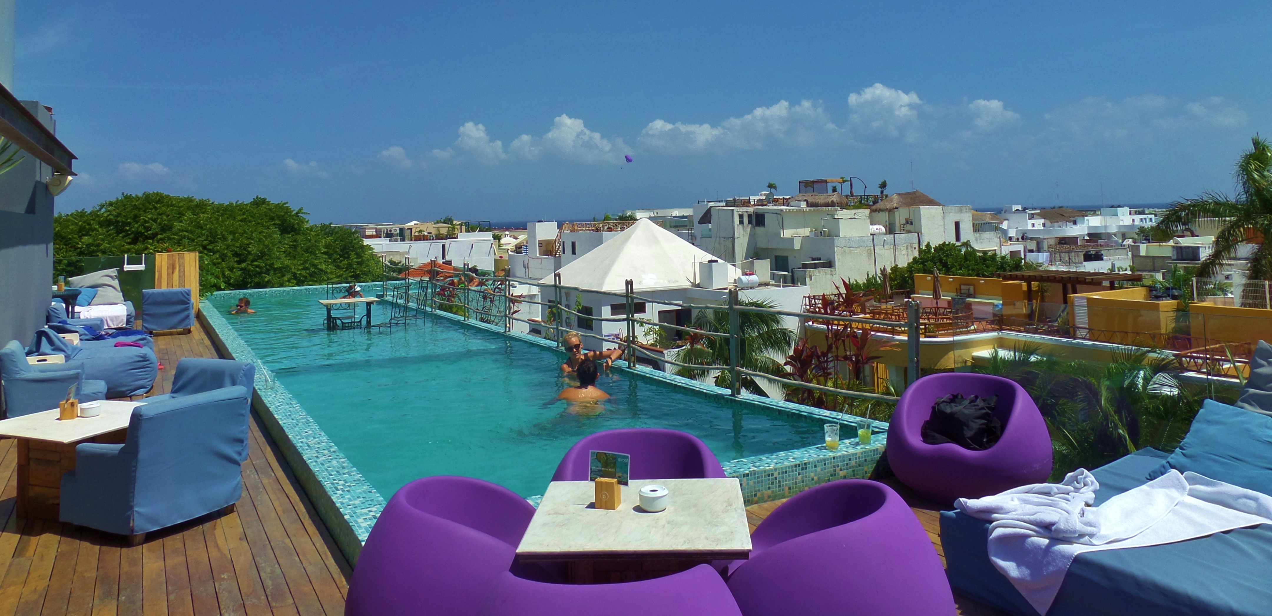 Be Playa Hotel Roof top pool Playa Del Carmen