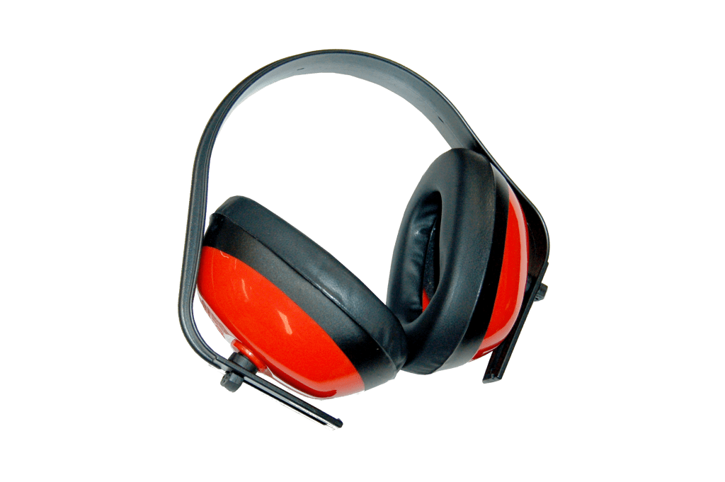 Livingstone Headband Earmuff Protector, Black/Red, 28 Decibels dB, Each