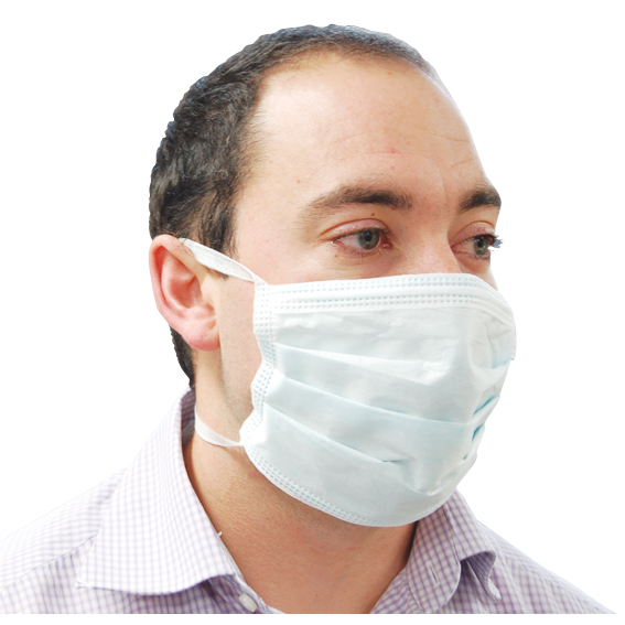 Kimberly Clark Lite One Surgical Mask, Pleated, Tie Back, Blue, 0.1 micron 97, 50 per Pack