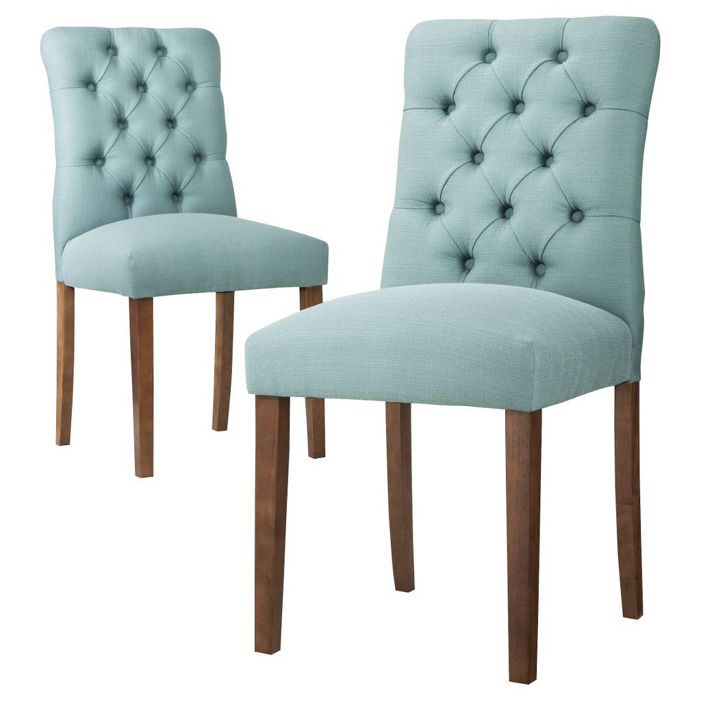 Aqua Blue Brookline Tufted Dining Chair Everything Turquoise