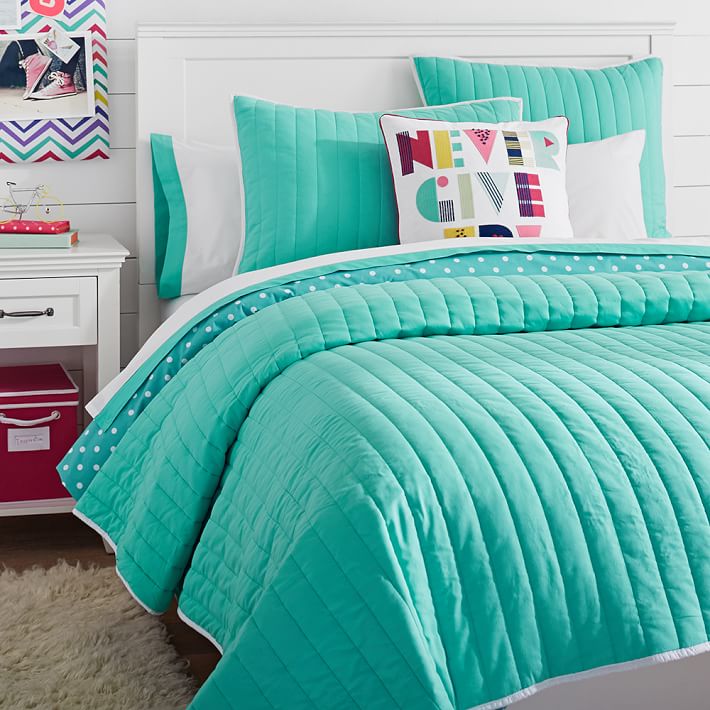Color Pop Reversible Quilt Everything Turquoise