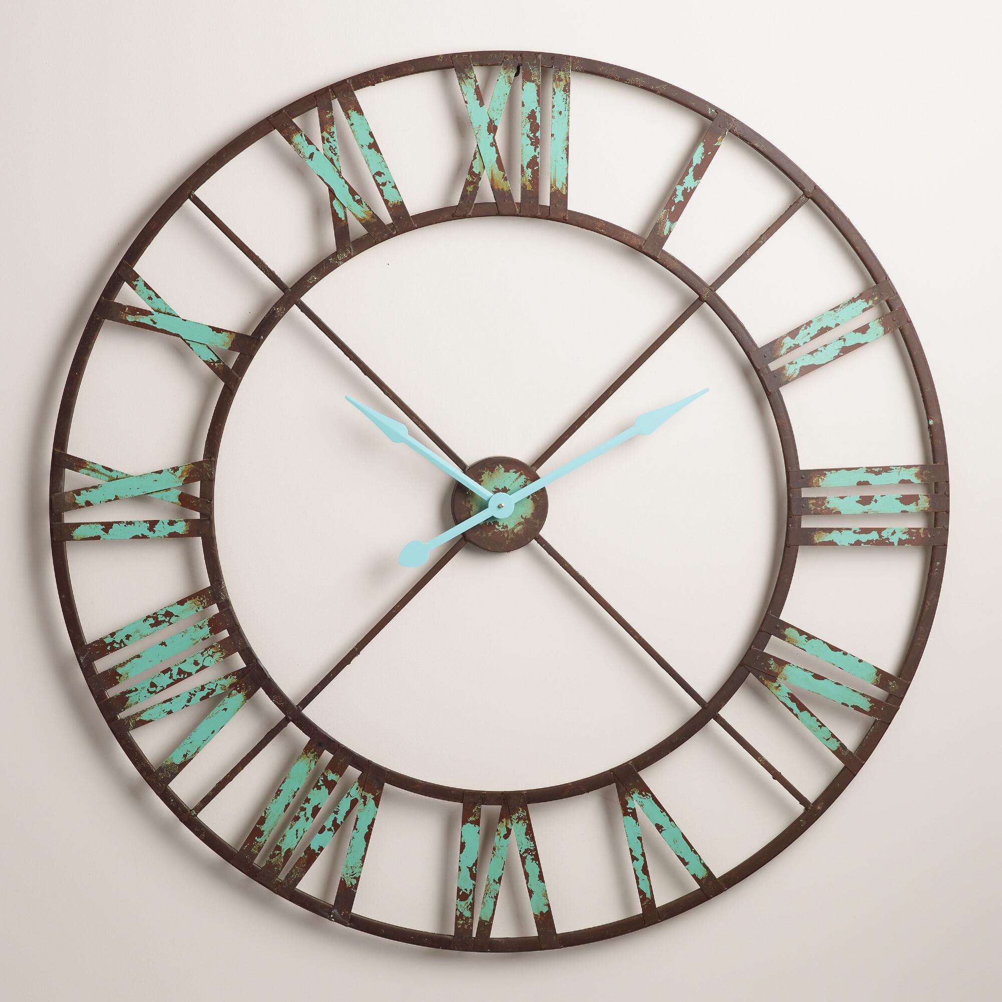 Industrial Reed Wall Clock Everything Turquoise