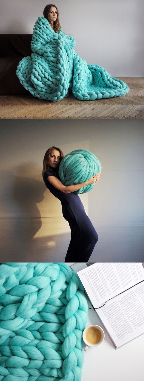 DIY Arm Knitting Merino Wool from Ohhio Everything Turquoise