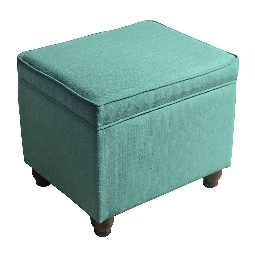 Turquoise Weston Storage Ottoman Everything Turquoise