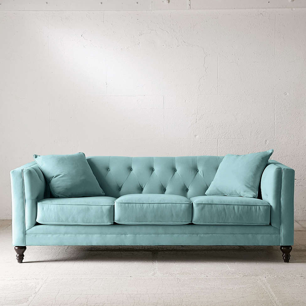 Graham Microfiber Sofa Everything Turquoise