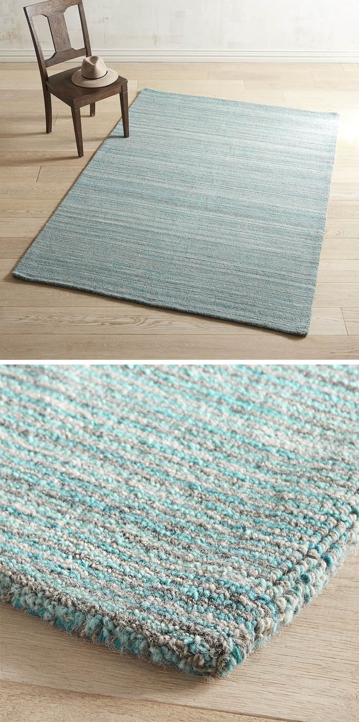 Cain Striped Aqua Rug Everything Turquoise
