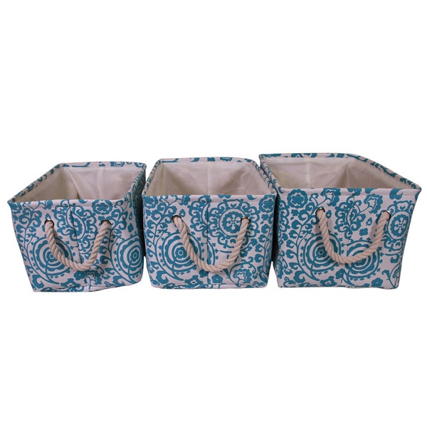 Basket Set with Rope Handles Everything Turquoise