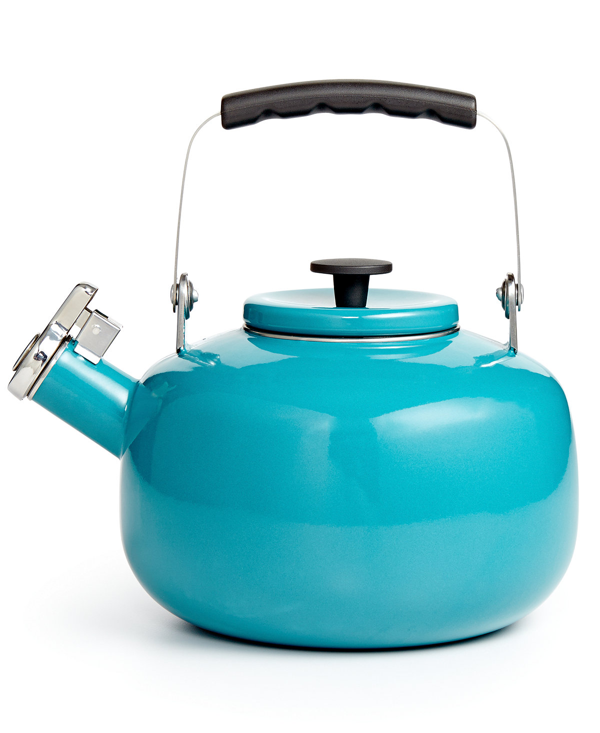 Teal Enamel on Steel Tea Kettle Everything Turquoise